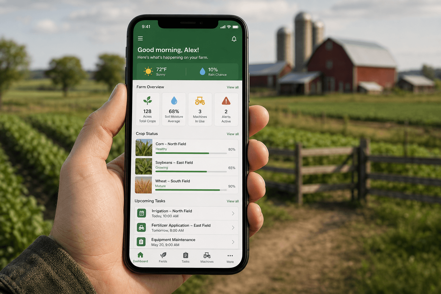 Agri-x first-mile app on a phone